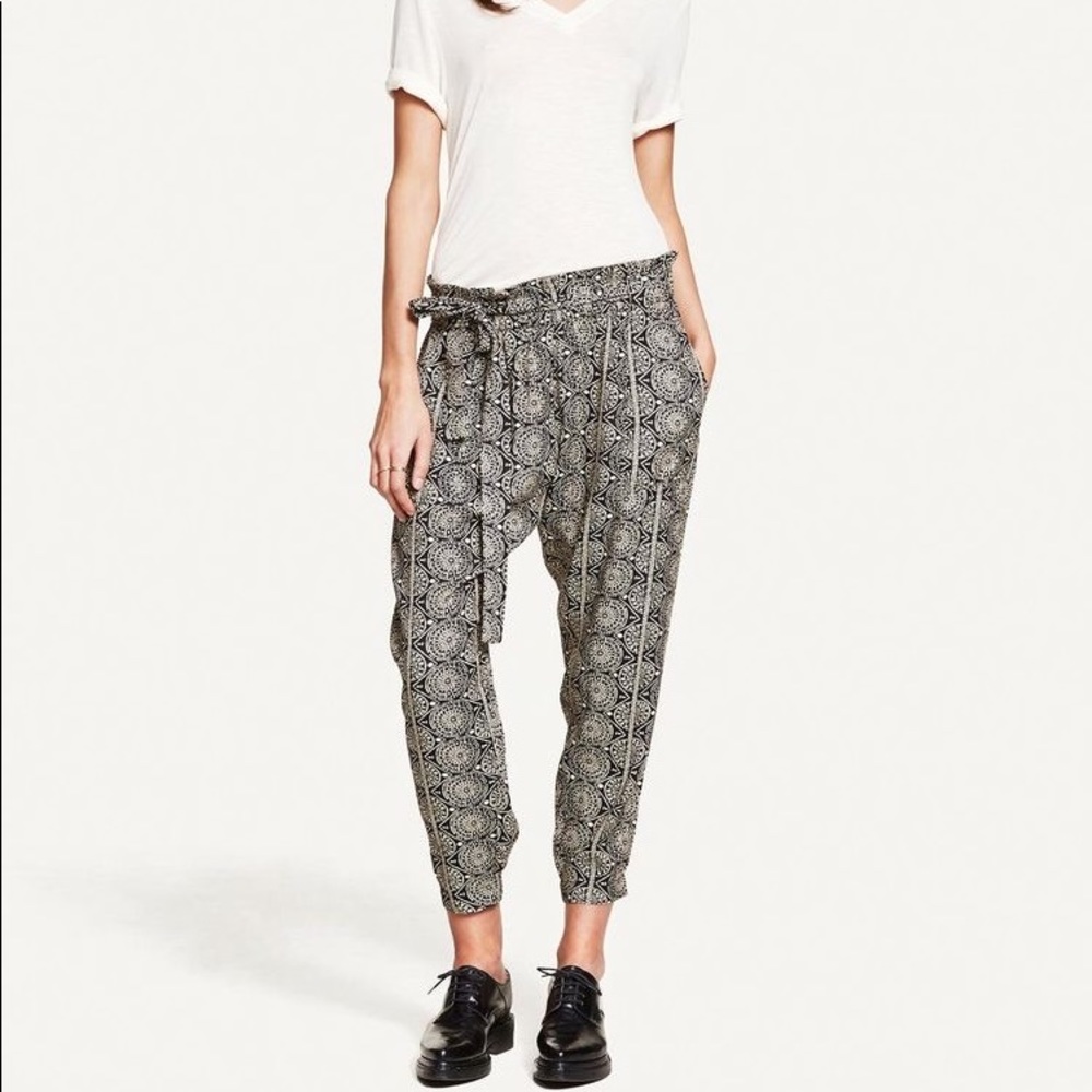 ZARA TRAFALUC MOROCCAN PRINT JOGGER PANTS
